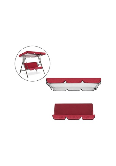 Suntek Magideal Su Geçirmez Salıncak Gölgelik Tente Seti Kırmızı