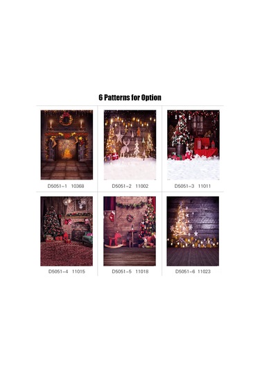 Youtek Noel Temalı 150x200cm Fotoğraf Arka Planı, Poliester Elastik Kumaş, Çocuk/fotoğraf Çekimi, Parti Dekorasyonu İçin 6 Seçenek Çok Renkli