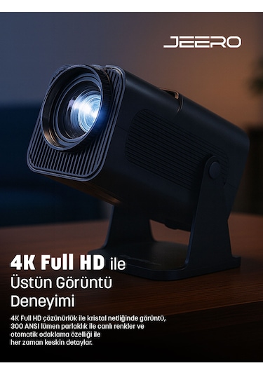 Jeero Hy320 Taşınabilir 4k Projeksiyon Cihazı Türkçe Menü