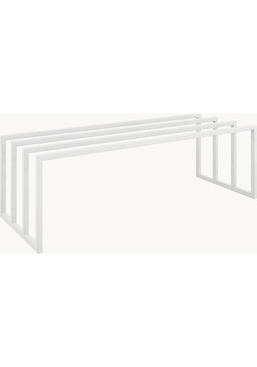 Bovi Metal Profil Ayakkabı Rafı Beyaz