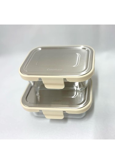 Cooker Ckr3486 Cam Saklama Kabı 370 Ml Krem 2 Adet Krem
