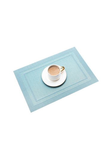 Mavi 1/4/6/10 Adet Modern Zarif Pvc Placemat Yemek Masası Mat Cafe Kaymaz Sıcak Placemats Kase Ped Bardak Mat Masa Bardak 6 Mavi