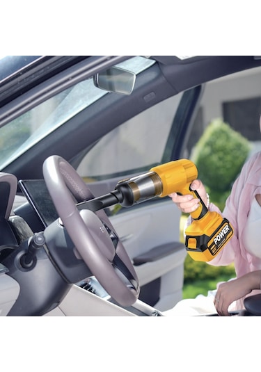 Enshall AHV21 25.000 MAH Çift Bataryalı Auhma 20.000 PA Çantalı Araç Süpürgesi