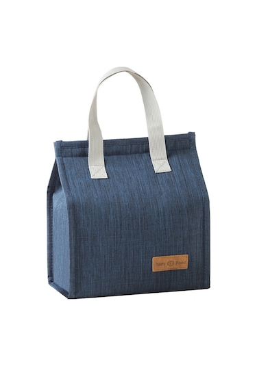 Yunboo Öğrenci Ve Ofis Çalışanları İçin Kaliteli Isı Saklamalı Büyük Kapasiteli Alüminyum Folyo Bentobox Çanta, Taşınabilir Outdoor Lunch Tote Lacivert