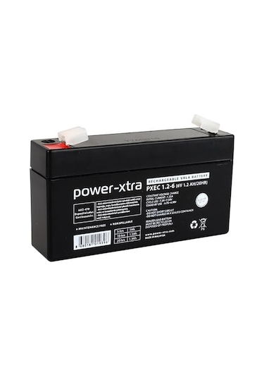 Power-xtra Ecolead - Pxec1.2-6 - 6v 1.2 Ah Kuru Akü F1
