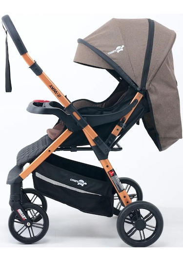 2-way Çift Yönlü Bebek Arabası Wood Brown