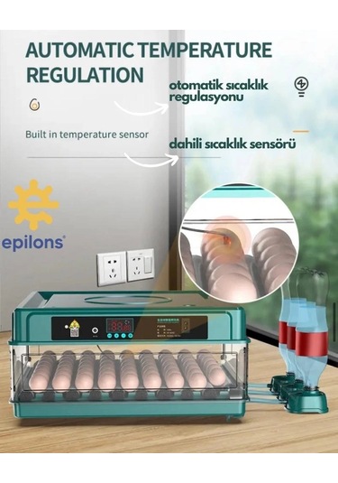 Kargo Kuluçka Makinesi Epo-130my Extra Hediyeli 130 Yumutalık Yedek Motorlu İncubator Najmaddin