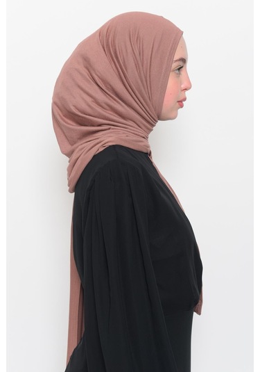 Hazır Pratik Geçmeli Lüks Düz Penye Şal Çapraz Hizalı Toprak