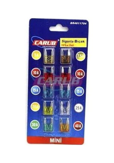 Carub Sigorta Bıçak Mini 10Lu Set