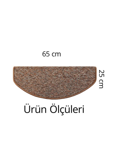 Oval Bukle Halıdan Alınlıklı Basamak Ve Merdiven Paspası - Kahve / Adet Olarak Satılır Null