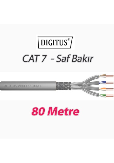 Digitus Category 7 Cat. 7 S/ftp Pımf Pairs İn Metal Foil Data Kablosu 80 Mt