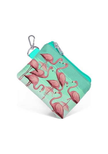 Coral High Yeşil Flamingo Bozuk Para Çantası - Kız