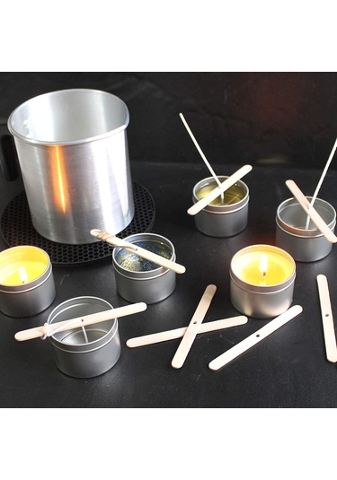 Gatherco Mum Yapım Seti, Ahşap Mum Fitili Tutucular, Mum Fitili Çıkartması, Mum Fitili Mum Ortalama Aracı, Mum Kendin Yap El Sanatları