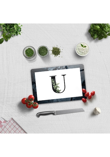 Decorita Cam Kesme Tahtası - Cam Kesme Tablası Harfli Tasarım U 20 x 30