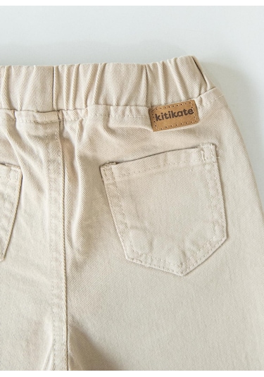 Kitikate Organik Gabardin Bebek Pantolon Bej Bej