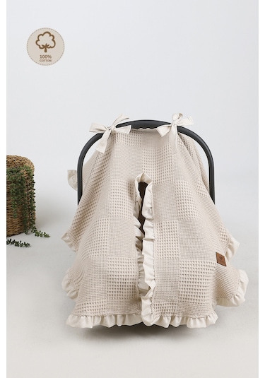 Fırfırlı Pike Bebek Puset Örtüsü Puset Ana Kucağı Örtüsü