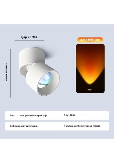 Didadodo Ortam Işığı Tepe Spot Işığı Yüzeye Monte Model, Modüler Beyaz