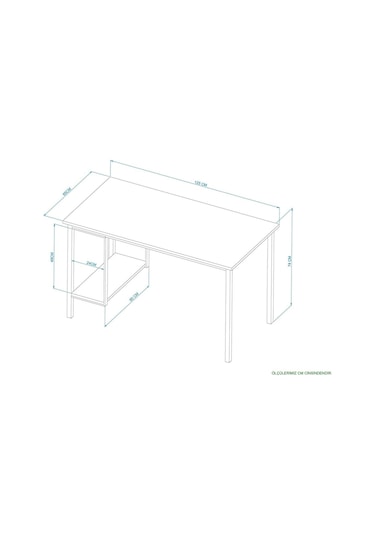 Arpelia Bilgisayar Masası Sağ Sol Yönlü Pc Kasa Raflı Antrasit