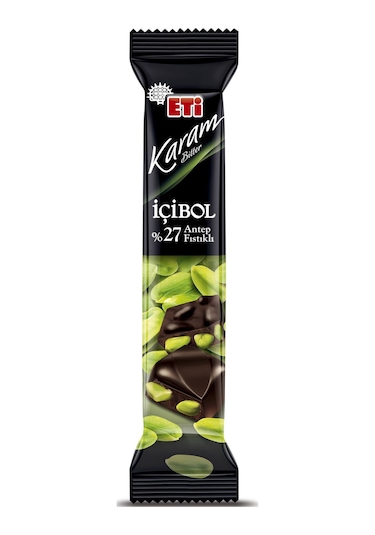 Eti İçibol Karam %27 Antep Fıstıklı Bitter Çikolata 12 x 28 G