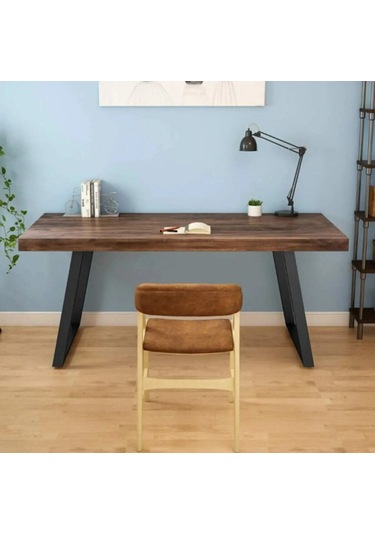 Halevia Metal Ahşap Çapraz Çalışma Masası.