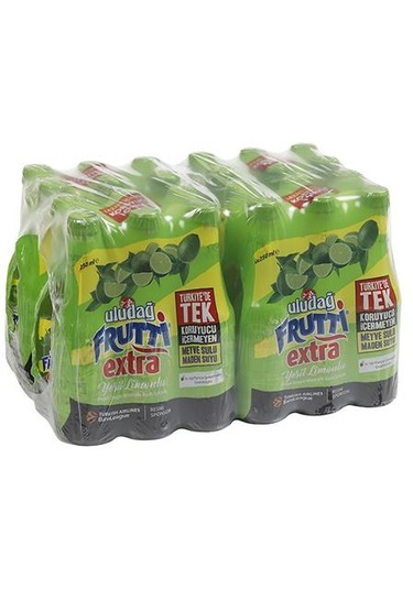 Uludağ Frutti Extra Yeşil Limonlu 250 Ml X 24 Adet