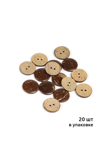 Dekoratif Hindistan Cevizi Düğmeleri 20mm 20 Adet 399227171