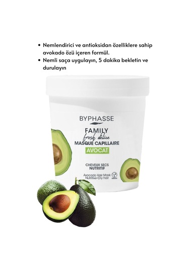 Byphasse Family Fresh Avokadolu Besleyici Saç Maskesi 250 ML