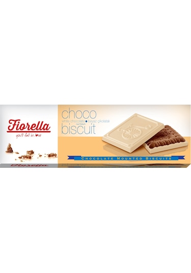 Fiorella Chocobiscuit Beyaz Çikolatalı Kakaolu Bisküvi 102 Gr. 1 Adet