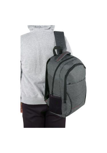 Strong Tablet Laptop Bölmeli Okul Çantası Koyu Gri