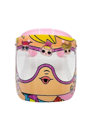 Lol Bebek Kız Çocuk Oynar Başlıklı Yüz Koruyucu Siperlik Koruma Çok Renkli