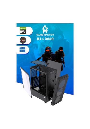 Game Master R14 3050 R5-5500 16 GB 512 GB M.2 SSD RTX3050 Free Dos Masaüstü Oyuncu Bilgisayarı