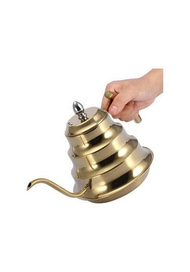 Paslanmaz Çelik Kahve Su Isıtıcısı Dökün Uzun Dar Borulu Çay Potu Kahve Kapları Antrasit