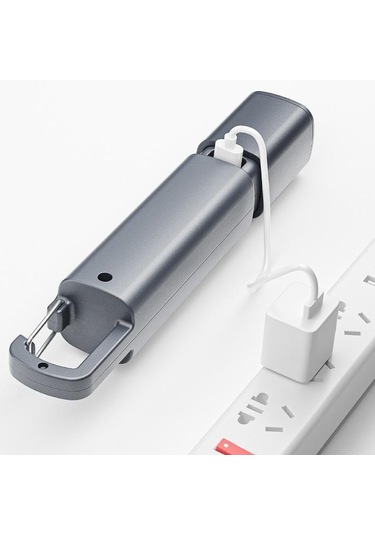 Led Meşale Işığı Xpe Süper Parlak El Feneri Kanca İle Kamp Işık Usb Şarj Edilebilir Zumlanabilir Su Geçirmez Dış Mekan Çalışma Işıkları Siyah