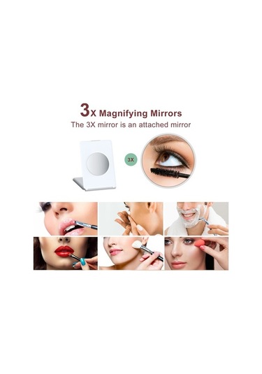 Flybuy Ve Uzun Taşınabilir Tasarım Sıcaklığı, Renk Pil Ömrü Makyaj Katlanabilir Karartma, Kademesiz Beyaz Aynası: Aydınlatmalı 3 Tp Beyaz