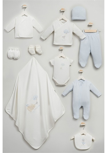 Bebitof 10parça Sevimli Kuş Kutulu Hastane Çıkışı Mavi