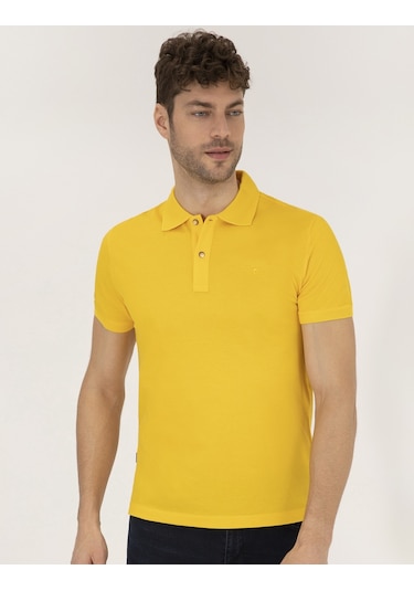Pierre Cardin Erkek Sarı Basic Tişört 50262665-vr044 Sarı