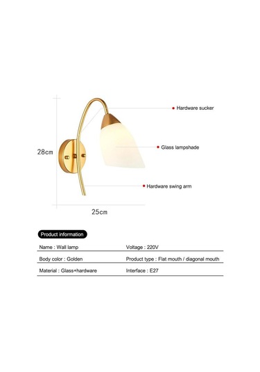 110v 220v Modern Led Duvar Lambası İskandinav Cam Küre Duvar Işıkları Koridor Yatak Od Başucu Oturma Odası Merdiven Aplik 56853917 Altın