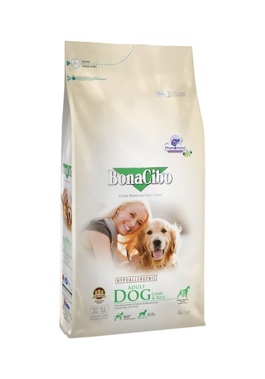 BonaCibo Kuzu Etli Yetişkin Köpek Maması 4 KG
