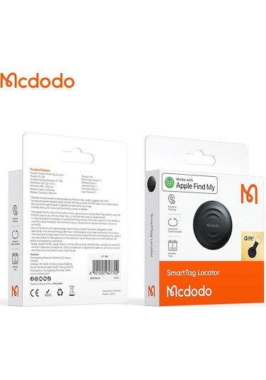 Mcdodo At-7201 Smartag Akıllı Siyah