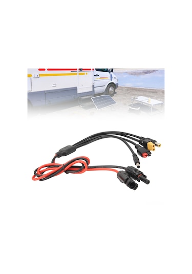 Dianziye Güneş Paneli Bağlantı Kablosu Mc4'den Dc5521/7909/xt60/anderson'a 30a Güvenli Şarj Uzatma Kablosu 1m Ip68 Dayanıklı
