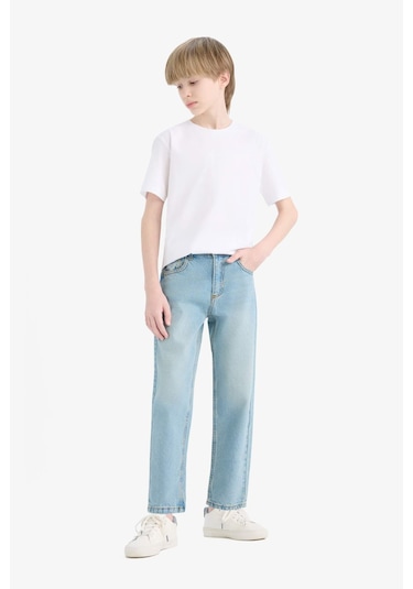 DeFacto Erkek Çocuk Straight Fit Düz Paça Jean Pantolon D9012A825SMNM39