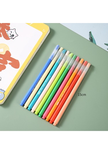 Mufunye 10 Renkli Morandi El Defteri Kalemi Seti - 0.4mm Fiber Uçlu Pastel Tonları