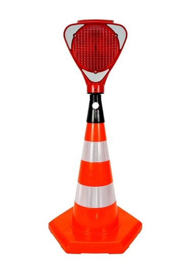 İleri Trafik Pvc Trafik Konisi 50 CM Reflektifli 6 Kenar Trafik Dubası