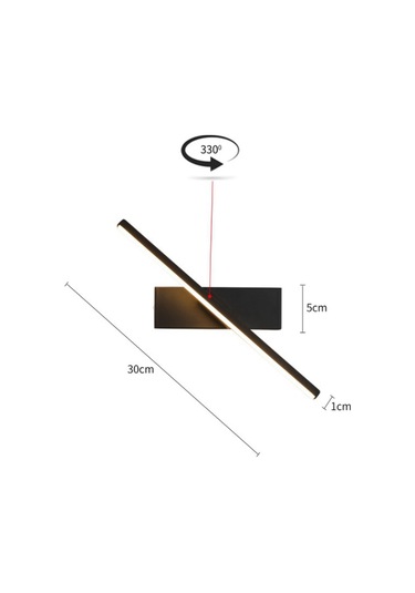 Suntek Modern Dönen Duvar Lambası Ev Yatak Odası Merdiven Koridor Siyah Sıcak Işık Siyah