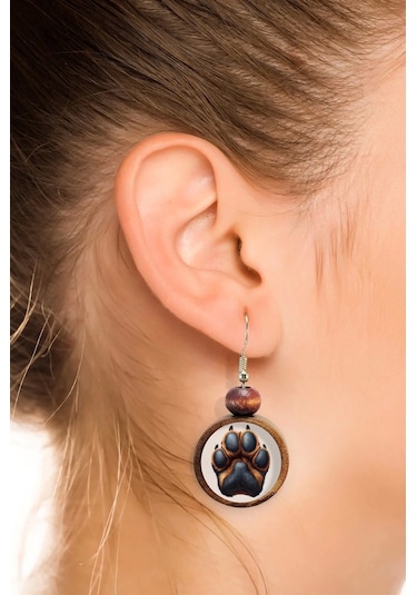 Tahtakolik Pati Sallantı Ahşap Küpe Çok Renkli