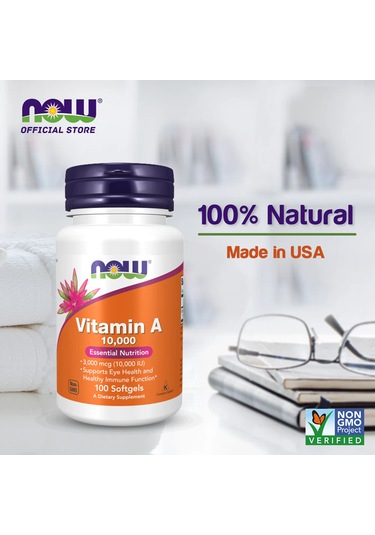 Now Foods Vitamin A 10.000 IU Takviye Edici Gıda 100 Softjel