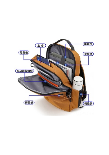 Wezone Erkekler İçin Şık 17 İnç Laptop Çantası - Büyük Kapasiteli Moda Sırt Çantası Siyah