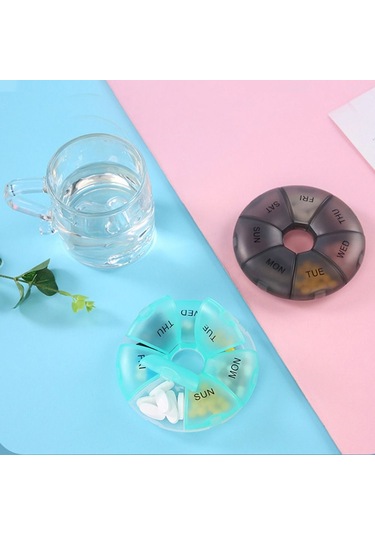 Su Geçirmez Haftalık Hap Kutusu 7 Günlük Haftalık Uygun Seyahat Hap Kutusu Renkli Taşınabilir İlaç Düzenleyici Çocuklar Stil H,