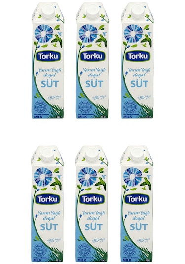 Torku Yarım Yağlı Süt 1 Lt X 6 Adet