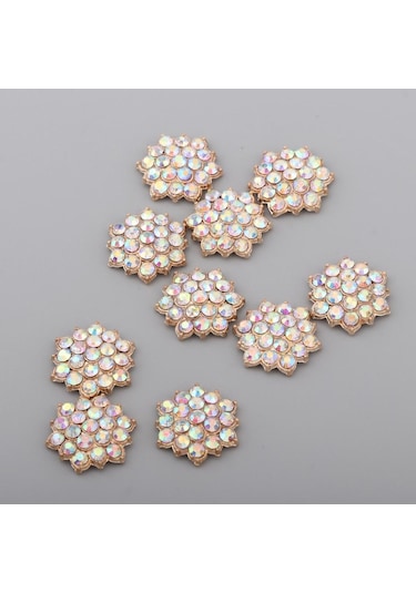 Suntek 10 Adet Alaşım Kristal Boncuk Süslemeleri E